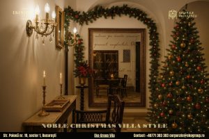 Eleganța nobiliară dezvăluită prin decoratiuni de craciun în stil interbelic la Eko Group Vila